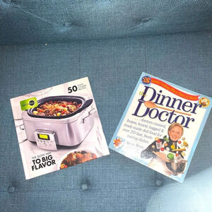 Set 2 cookbooks The Dinner Doctor and The Slow Way to Big Flavor‎